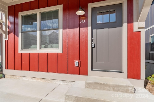 30 Wheeler Rd, Weaverville, NC 28787 - doorway to property featuring board and batten siding