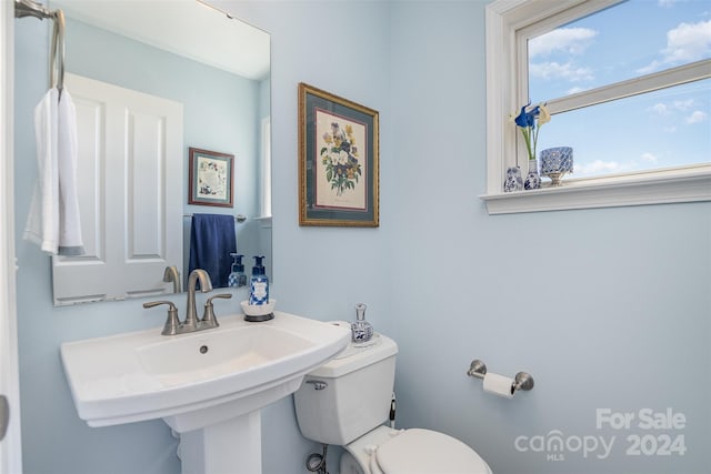 bathroom with toilet and sink