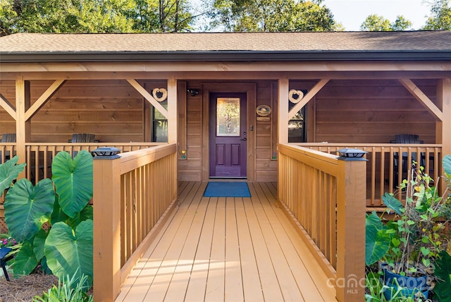 view of doorway to property