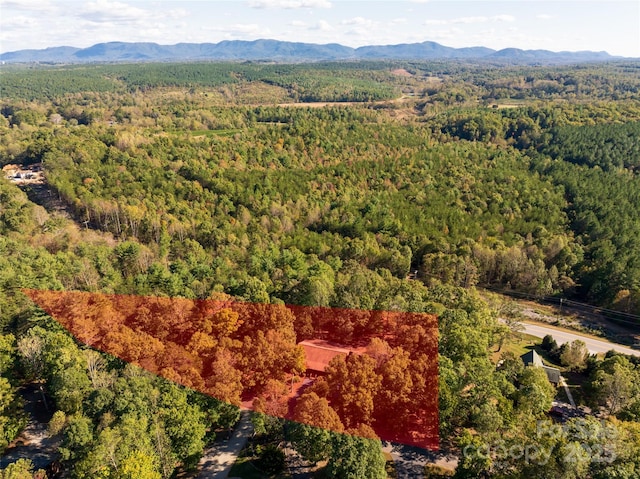 bird's eye view featuring a mountain view