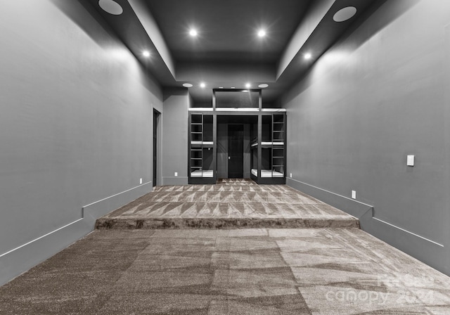 13702 Sage Thrasher Ln, Charlotte, NC 28278 - carpeted empty room featuring recessed lighting and a tray ceiling