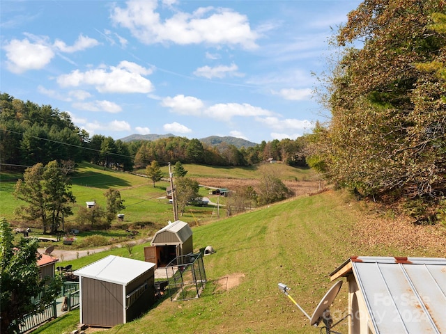 aerial view featuring a rural view