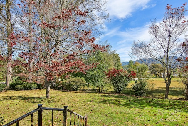 396 Will Hyatt Rd, Waynesville, NC 28786 - view of grassy yard with a mountain view