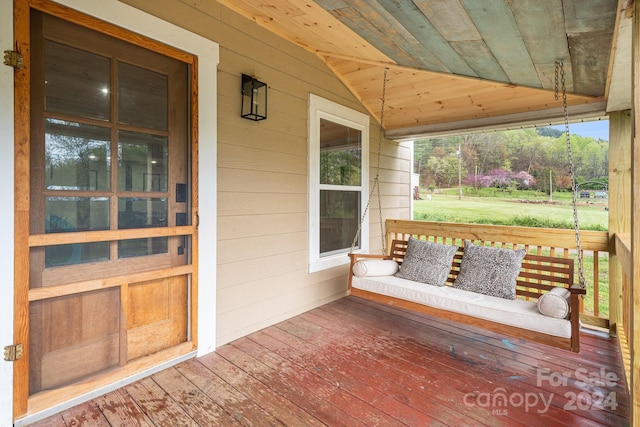 view of wooden deck