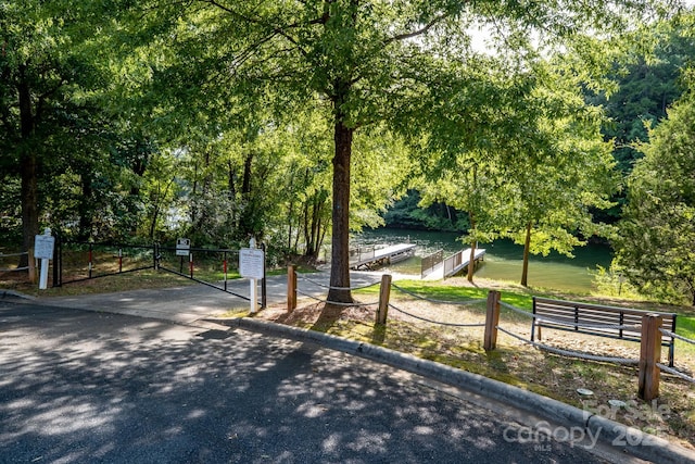 view of property's community featuring a water view