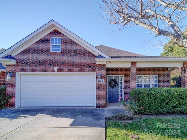 view of front of house featuring a garage