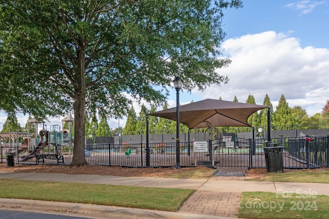 view of community with a playground