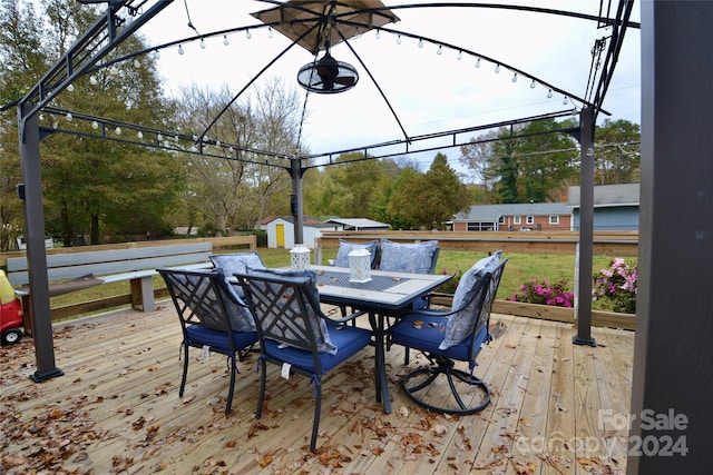 view of patio / terrace with a wooden deck