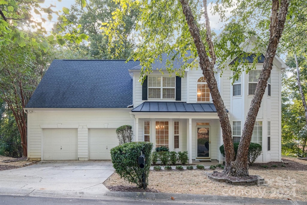 view of front of home featuring a garage