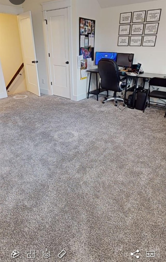 office space featuring carpet floors