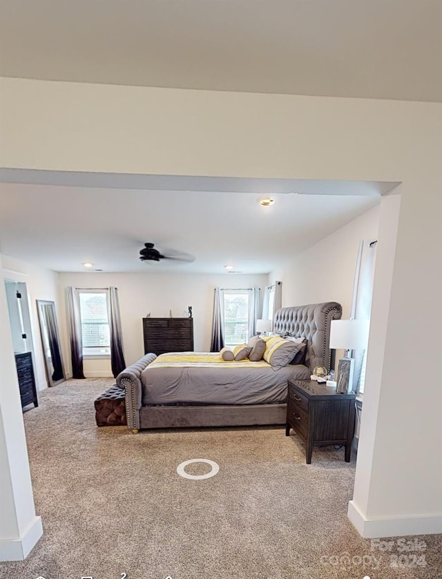 view of carpeted bedroom