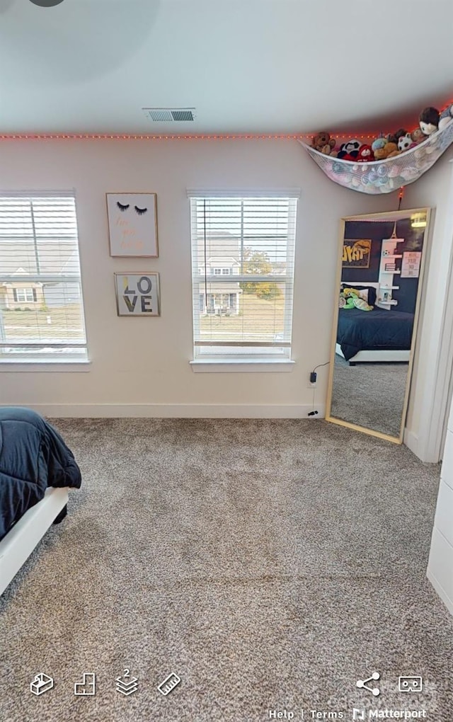 view of carpeted bedroom