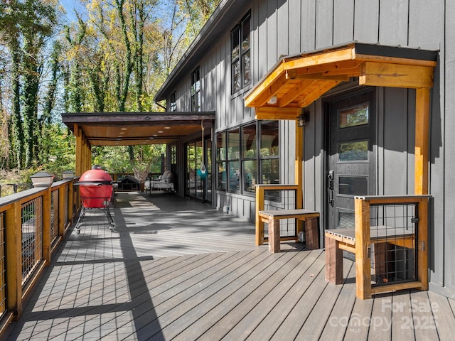 view of wooden deck