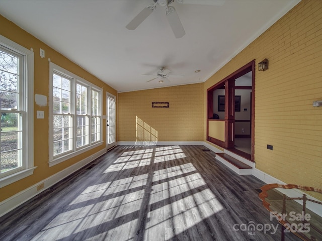 unfurnished sunroom with a wealth of natural light