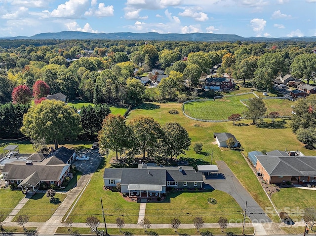 bird's eye view featuring a mountain view