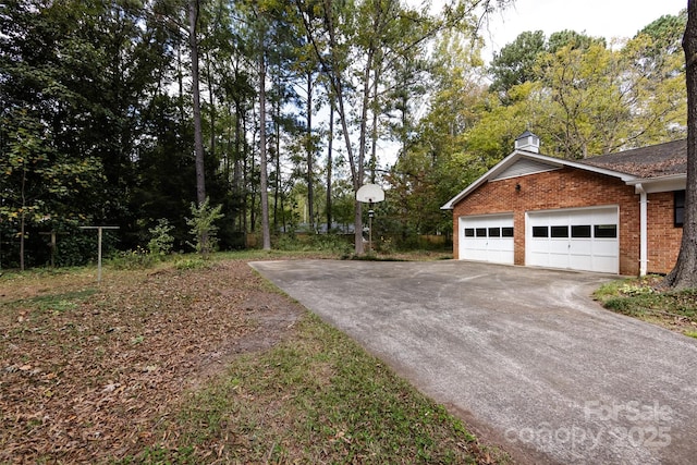 exterior space featuring driveway