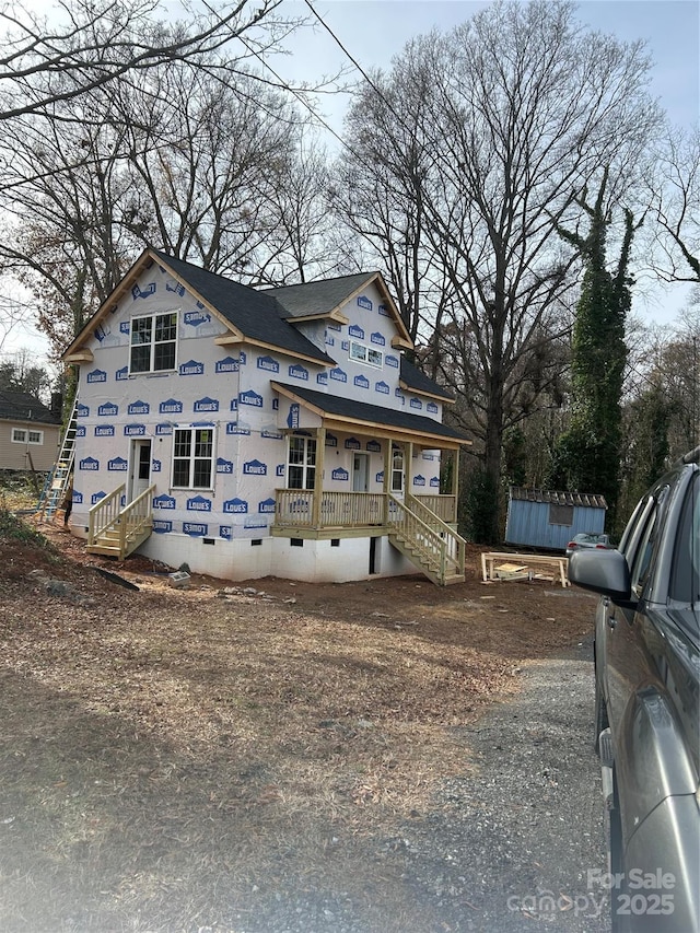 property under construction with a porch