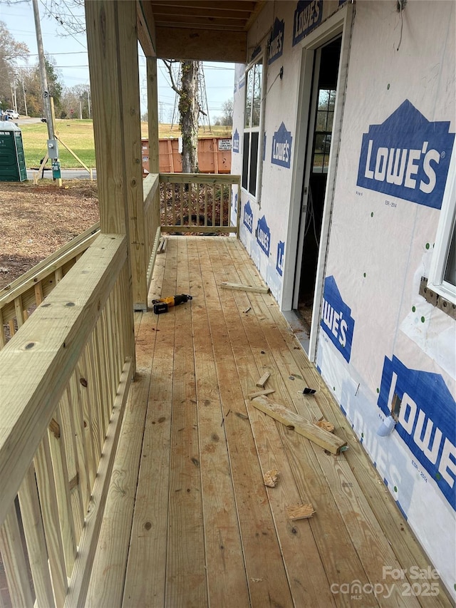 view of wooden deck