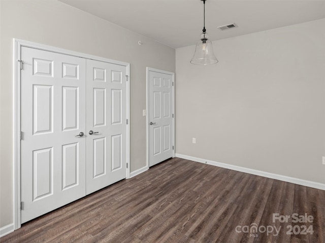 interior space featuring dark hardwood / wood-style floors