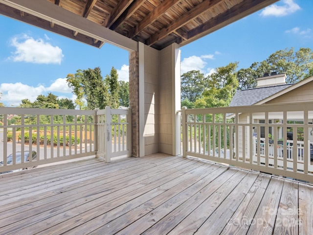 view of wooden deck