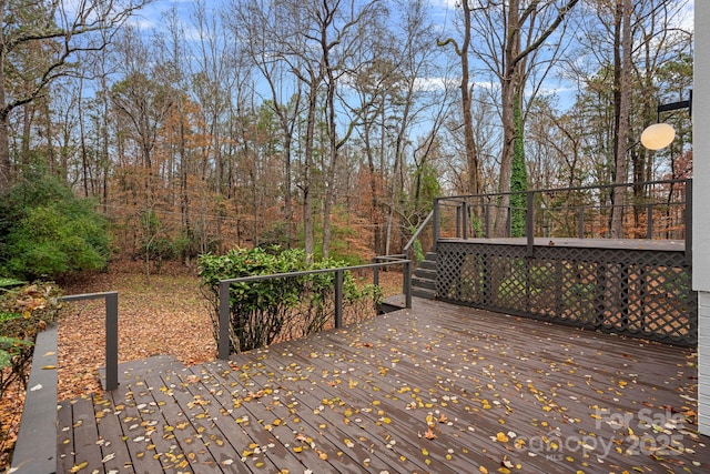 view of wooden terrace