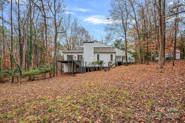 exterior space featuring a deck