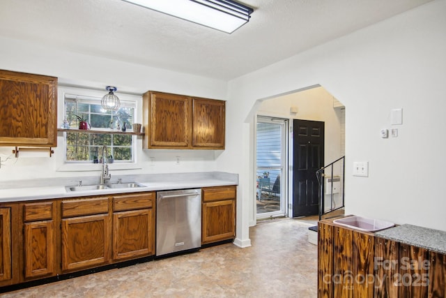 kitchen with dishwasher and sink