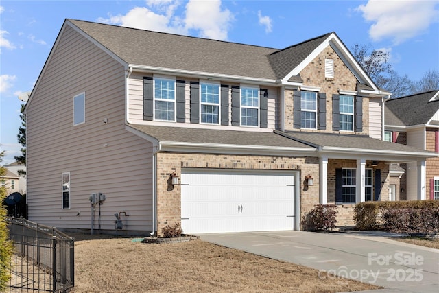 view of front of house featuring a garage