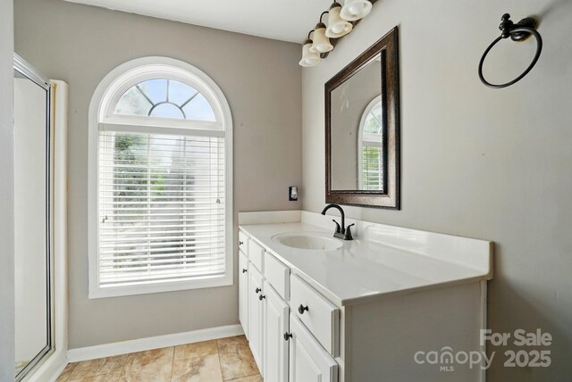 3007 Gambrill Falls Dr, Indian Trail, NC 28079 - full bath featuring vanity and baseboards