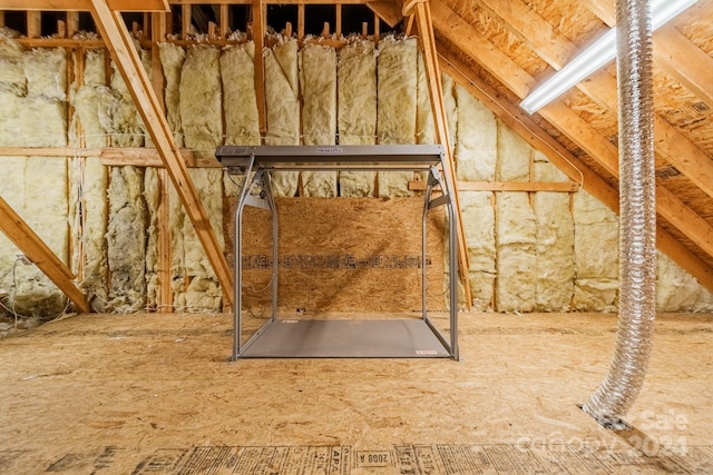 view of attic