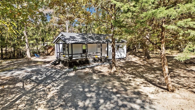 view of front of house with covered porch