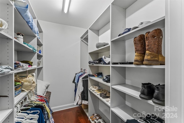 3157 Delaware Dr, Denver, NC 28037 - spacious closet with dark wood-type flooring