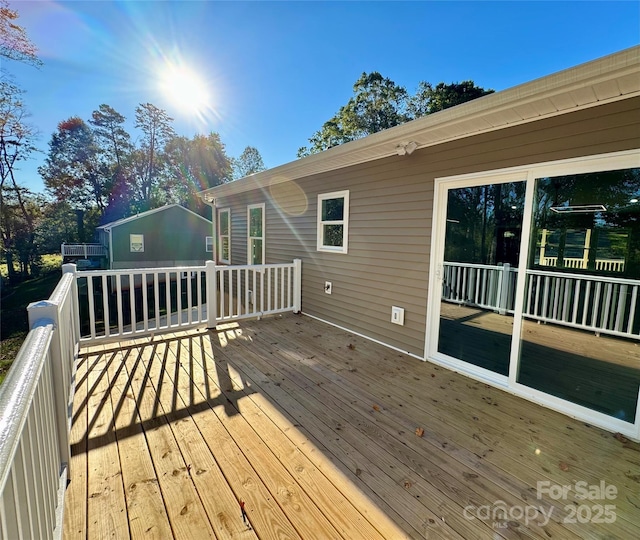 view of wooden deck