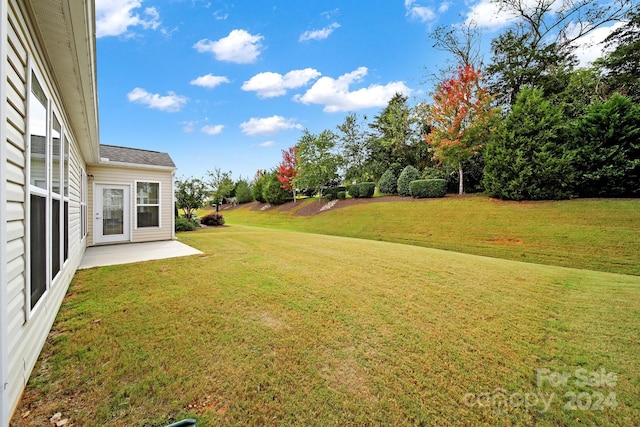 view of yard featuring a patio area