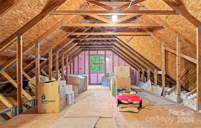 view of attic