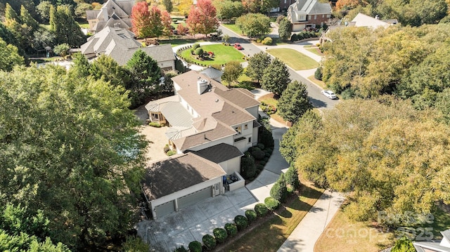 drone / aerial view with a residential view