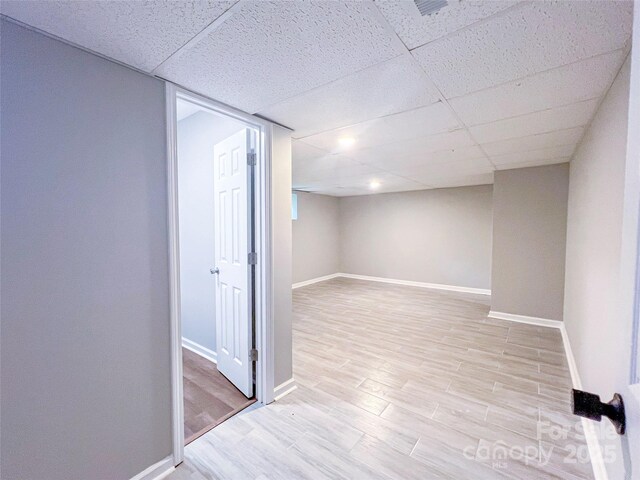 508 Deese St, Monroe, NC 28112 - finished basement featuring light wood finished floors and a drop ceiling