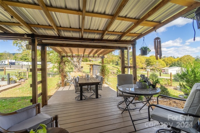 view of wooden deck