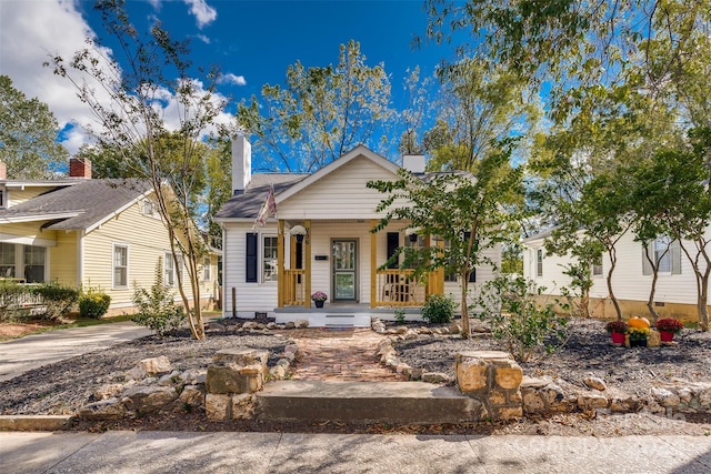 view of front of property with covered porch