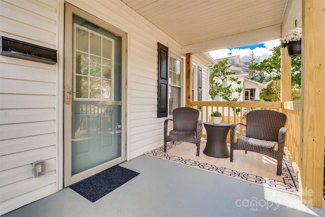 view of patio / terrace featuring covered porch