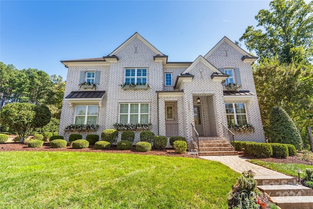 view of front of house with a front yard