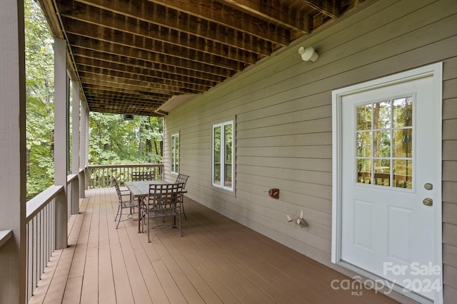 view of wooden terrace