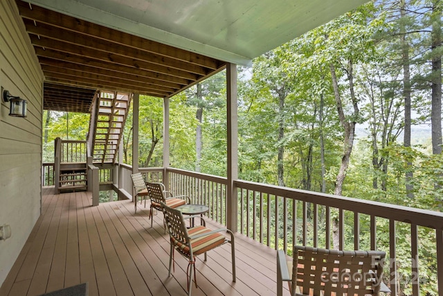 view of wooden terrace