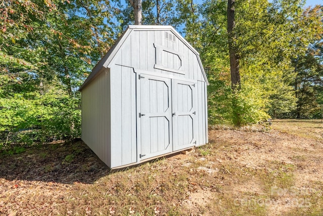 view of shed