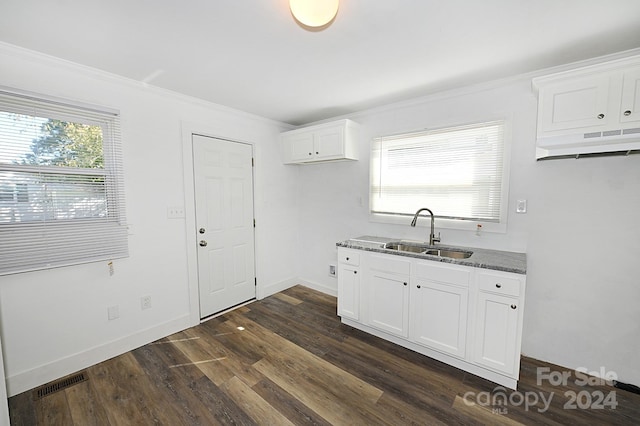 kitchen featuring white cabinetry, sink, and plenty of natural light