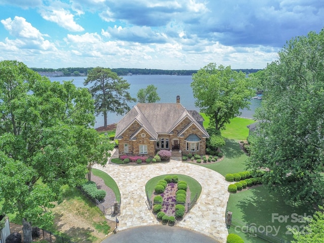 18212 Pompano Pl, Cornelius, NC 28031 - aerial view of property and surrounding area with a nearby body of water