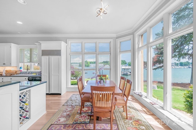 18212 Pompano Pl, Cornelius, NC 28031 - sunroom with a water view