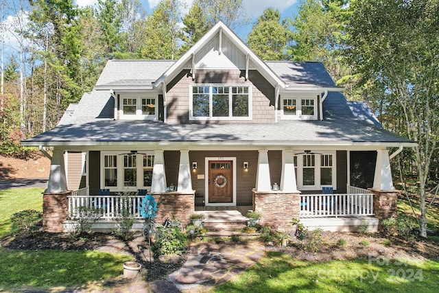 craftsman house featuring covered porch