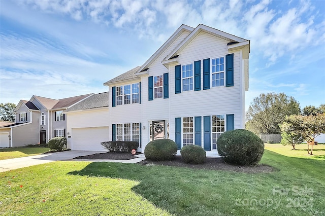 view of front of property with a front yard