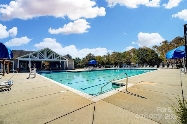 view of pool with a patio area